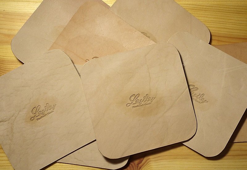 Tammei exclusive order - leather coasters 2 - Coasters - Genuine Leather Gold