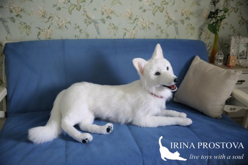 White shepherd hot sale stuffed animal