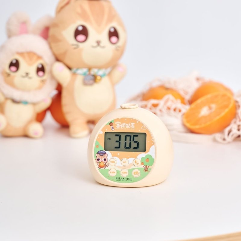 RELAX TIME 蜜柑站長聯名 l 蜜柑樂園投影時鐘  l 不含電池 - 時鐘/鬧鐘 - 塑膠 橘色