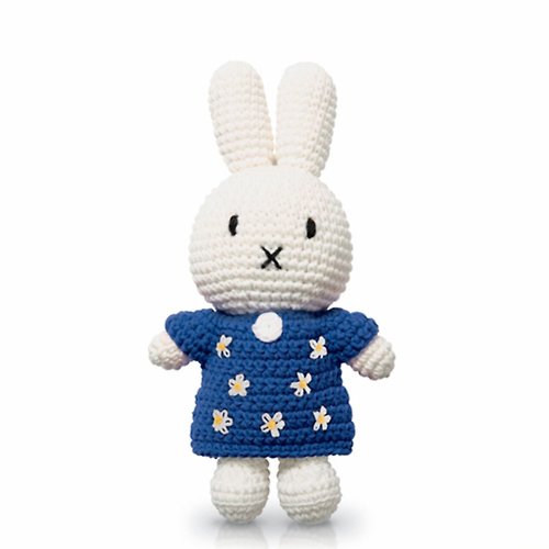 hellolittleshop Miffy 手工製米飛兔【藍花裙】