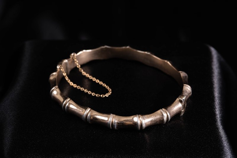 【CRUXART】Western jewelry accessories-light luxury items-ring of time-1940s UK-copper bracelet - Bracelets - Copper & Brass Gold