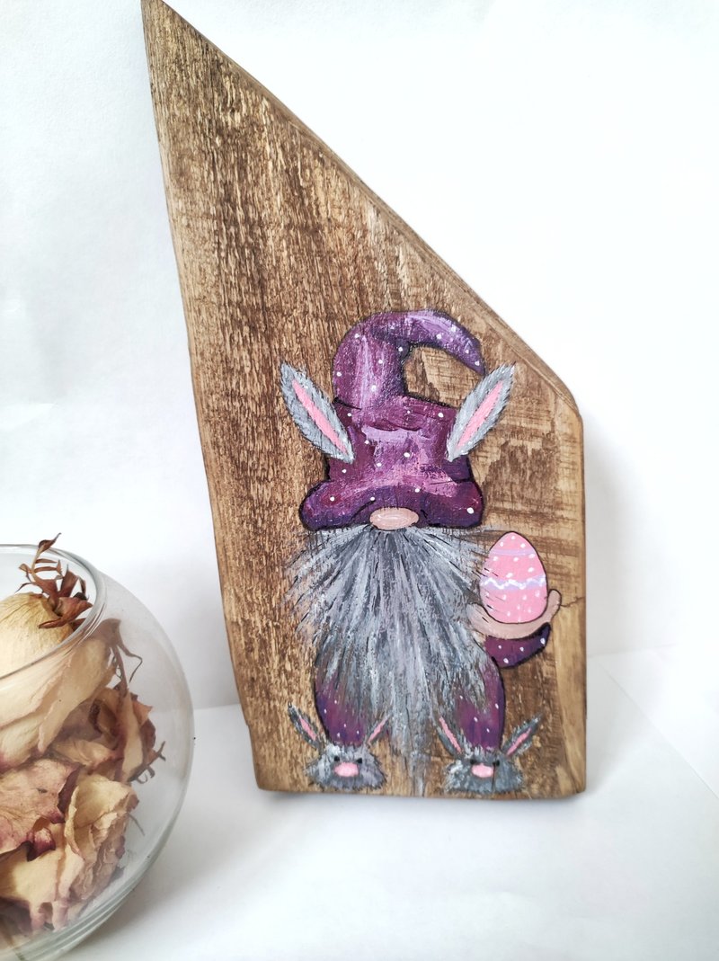 Easter gnome Gnome sweet gnome Swedish gnome - 其他 - 木頭 紫色