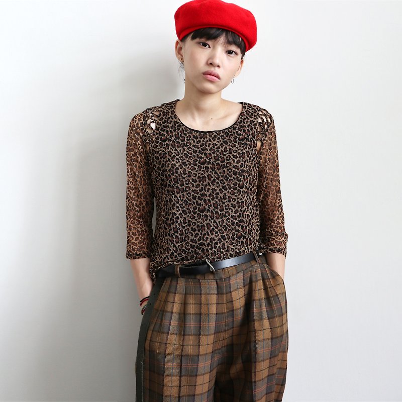 Pumpkin Vintage. Vintage leopard pattern skin coat - เสื้อผู้หญิง - เส้นใยสังเคราะห์ 