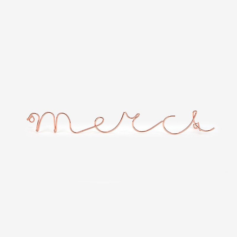 Dailylike Rose Gold letter shape wall hook-02 Merci, E2D06719 - Wall Décor - Other Metals Pink