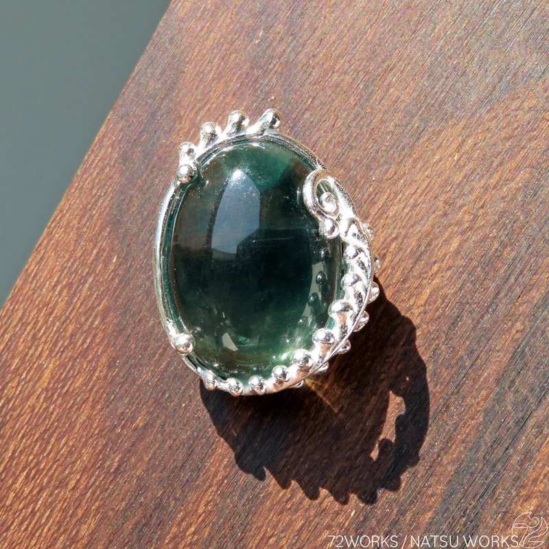 フローライト ブローチ / Green Fluorite Brooch - 胸針 - 寶石 綠色