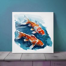 錦鯉 水彩画 Koi