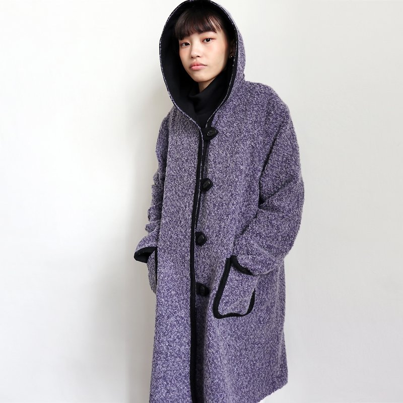 Pumpkin Vintage. Vintage hooded coat coat - Women's Casual & Functional Jackets - Wool 