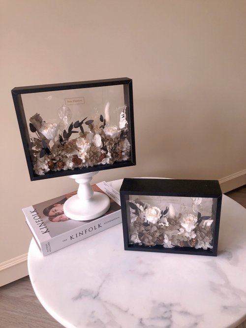 Stay Flowers 逗留空間花藝坊 逗留-憶 永生花 不凋花 可加照片相框 客製化禮物 情人節禮盒