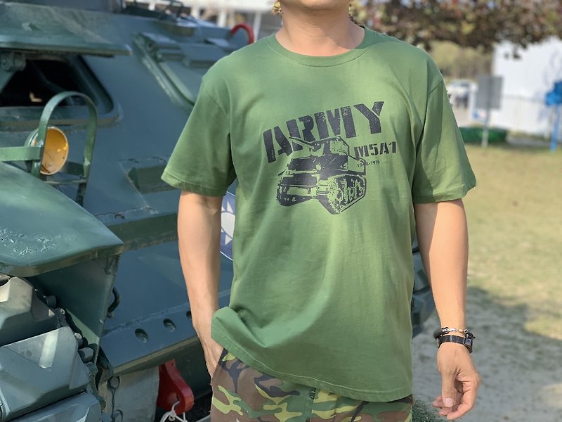 [Deyang Warship] Exclusive Cotton Tank Print Clothes #For Men and Women - Men's T-Shirts & Tops - Cotton & Hemp Green