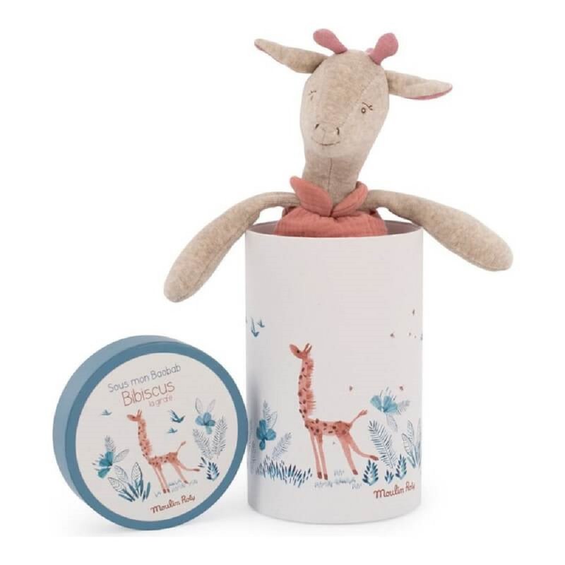 法國 Moulin Roty 可愛長頸鹿禮盒 - 寶寶/兒童玩具/玩偶 - 棉．麻 多色