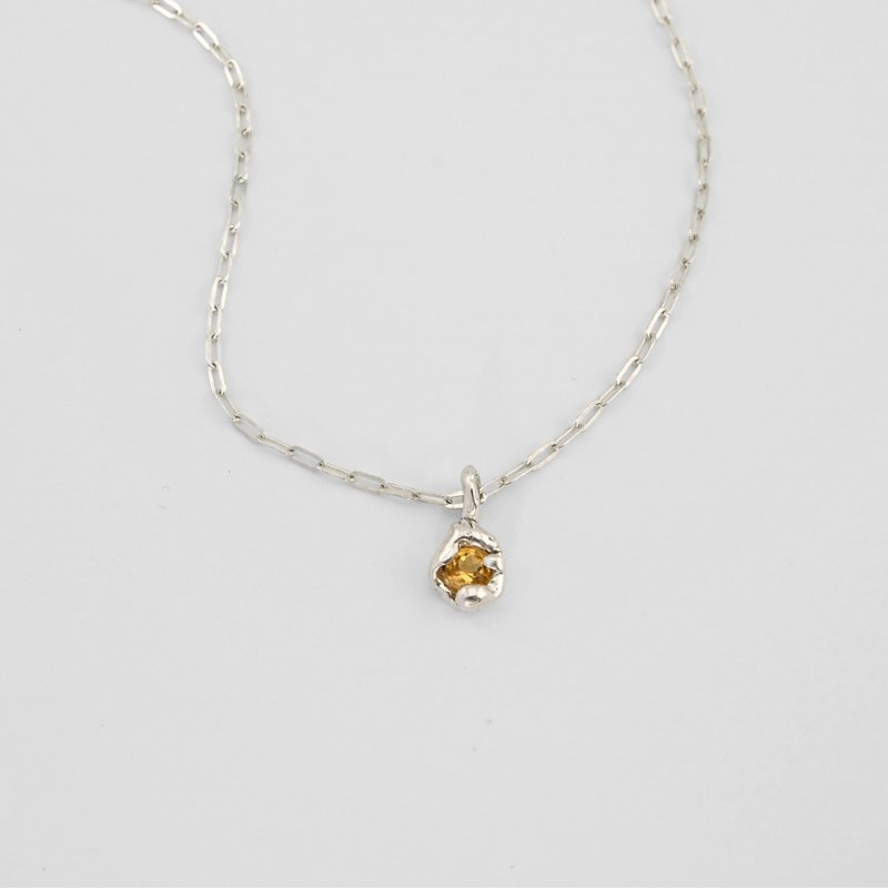 HIDDEN STREAM │ 汨 11 NECKLACE YELLOW - 項鍊 - 寶石 黃色
