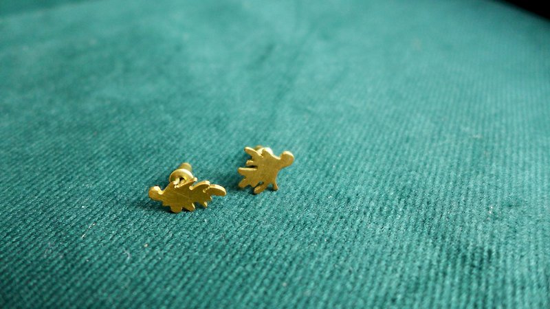 Fern earrings - Earrings & Clip-ons - Copper & Brass Gold