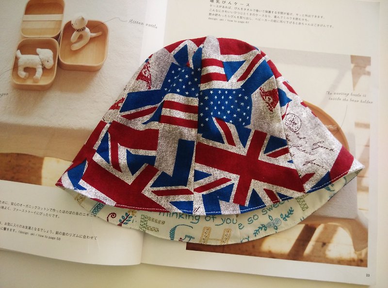 British style baby bonnet Mi Yue gift baby hat fisherman hat baby cap - Hats & Caps - Cotton & Hemp Blue