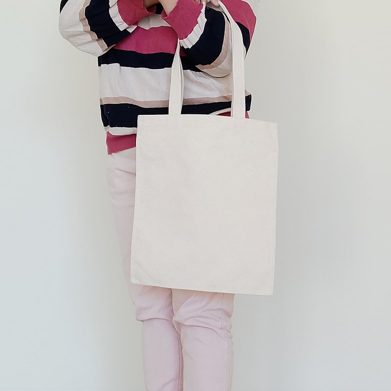 Canvas blank unprinted/flat shoulder bag ok - Handbags & Totes - Cotton & Hemp White