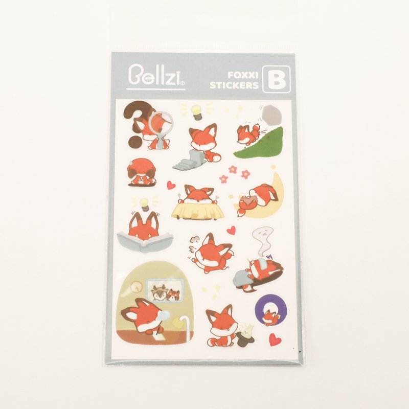 Bellzi | Foxxi Clear Sticker B 狐狸透明貼紙B - 貼紙 - 其他材質 透明