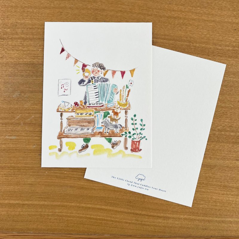 明信片 喜悅商店 - 卡片/明信片 - 紙 白色