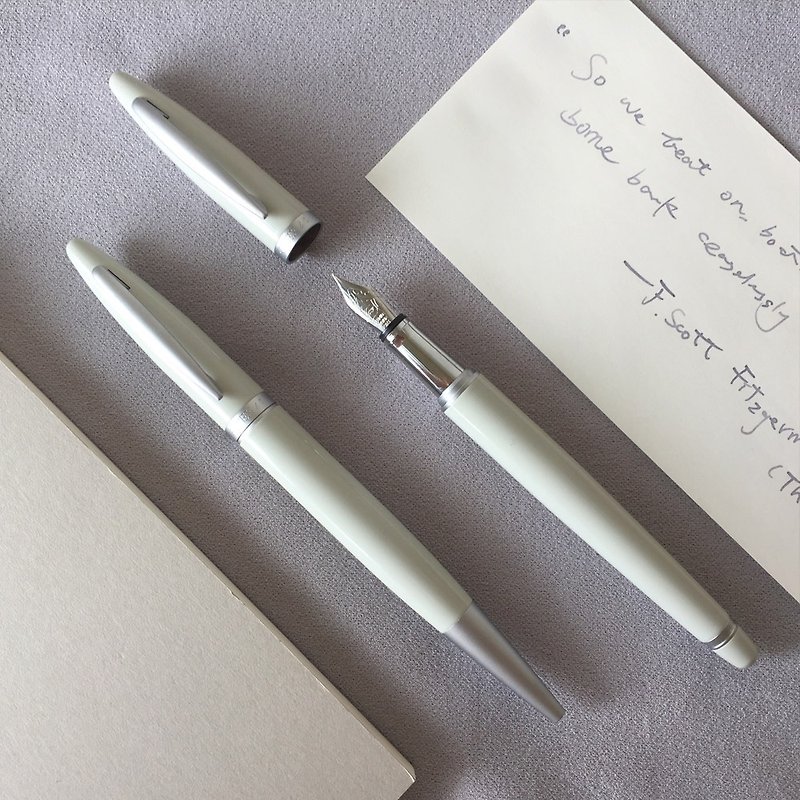 ARTEX life happy pen + ball pen double pen luxury group - fog - Fountain Pens - Copper & Brass Gray