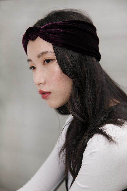 6ix pm ◐   六點生活服飾 優雅女伶絲絨扭結髮帶 Exquisite Velvet Twist Headband