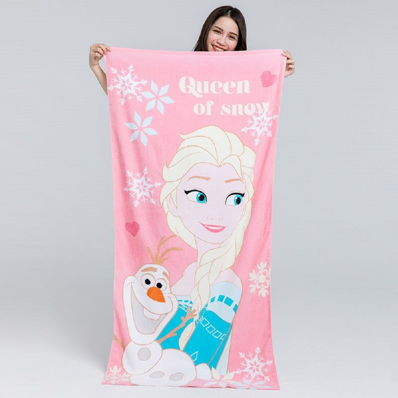 【ONEDER旺達】Disney迪士尼冰雪奇緣大浴巾 Frozen艾莎雪寶浴巾 - 毛巾/浴巾 - 棉．麻 