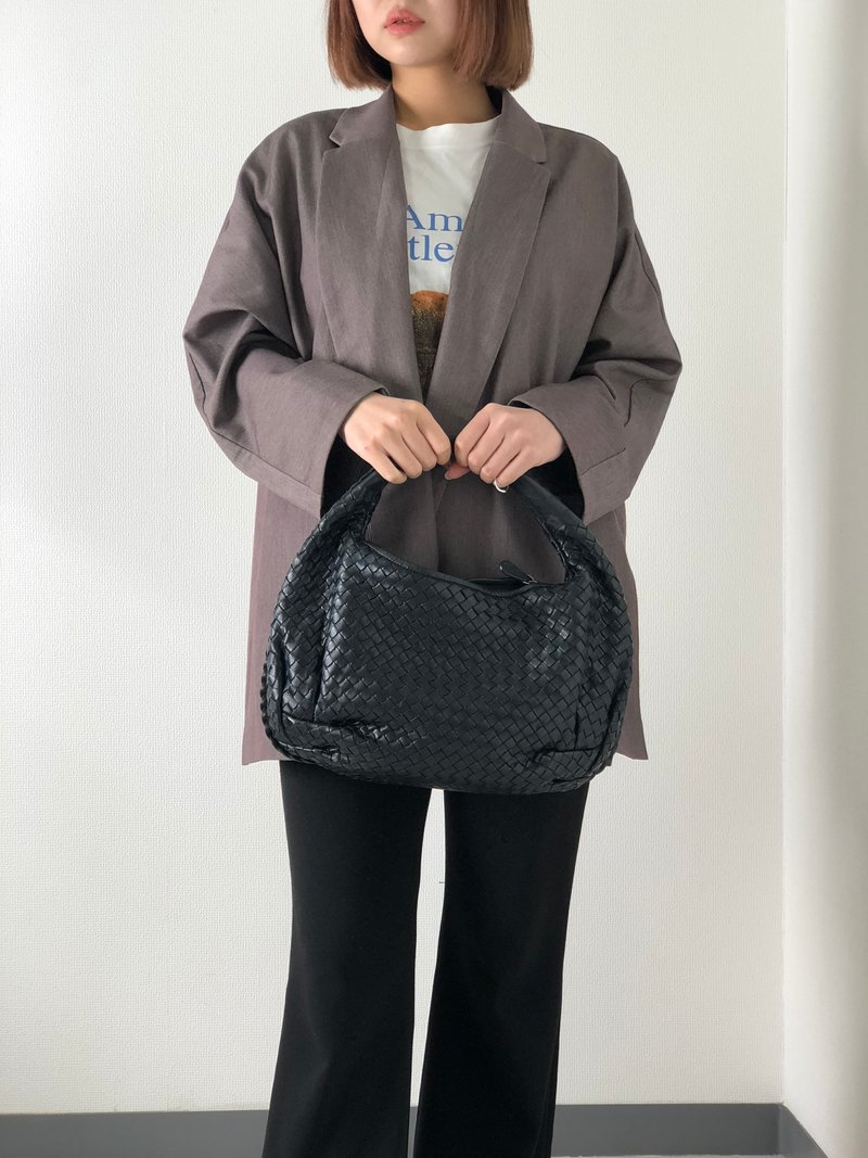 【 日本直送　名牌中古包 】Bottega Veneta ボッテガ・ヴェネタ ショルダーバッグ ブラック レザー ホーボー vintage dsj2ge - 手提包/手提袋 - 真皮 黑色