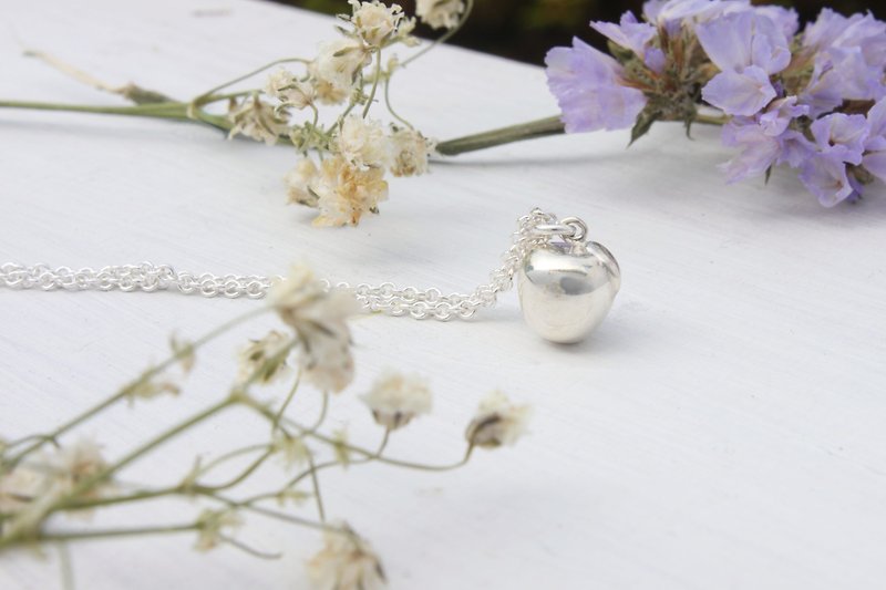 Little Apple - Handmade Sterling Silver Necklace - Necklaces - Sterling Silver 