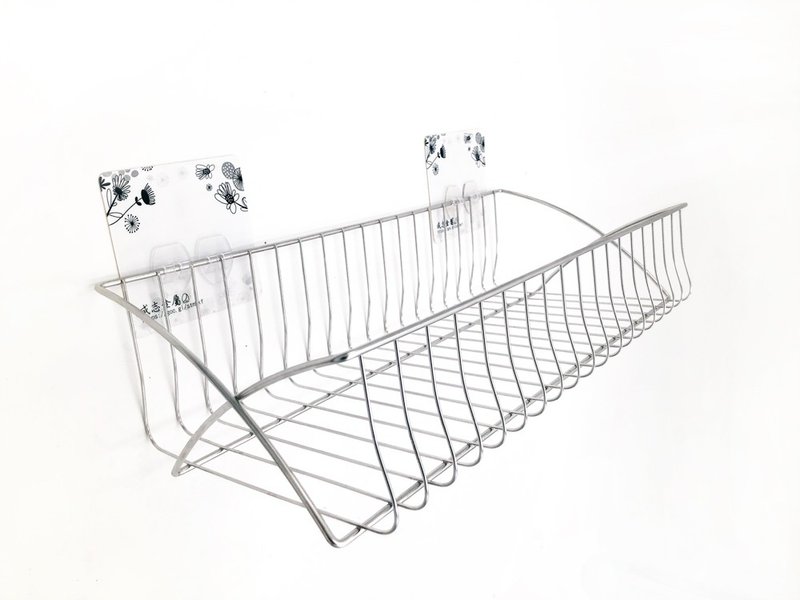 Non-drilling Stainless Steel bathroom racks are suitable as clothing racks, bathroom racks, non-marking patch racks - Shelves & Baskets - Stainless Steel Silver