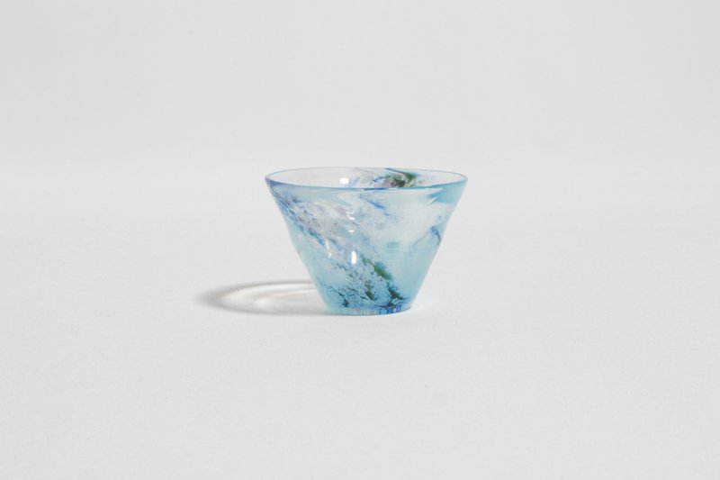 blue color sake glass - Cups - Glass Blue