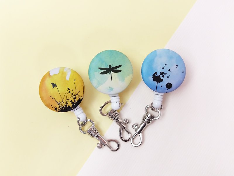 i good clip telescopic card set - Gradient color series / rendering _ 蜻蜓 sunset dandelion _AZN - ID & Badge Holders - Other Materials Yellow
