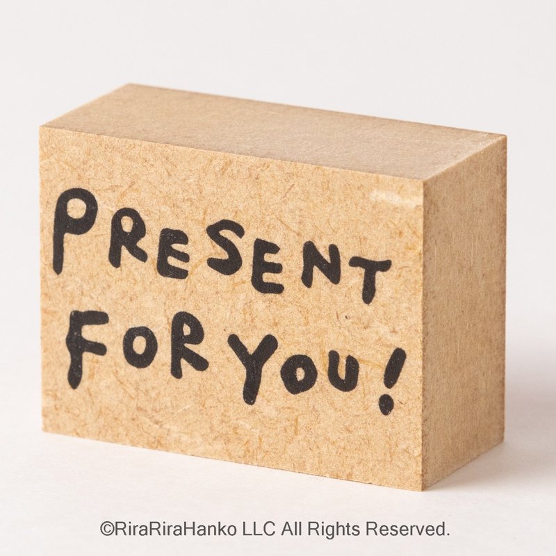 [Renewal] PRESENT FOR YOU!*30mmx40mm*Rubber stamp*R526_o - ตราปั๊ม/สแตมป์/หมึก - ไม้ 