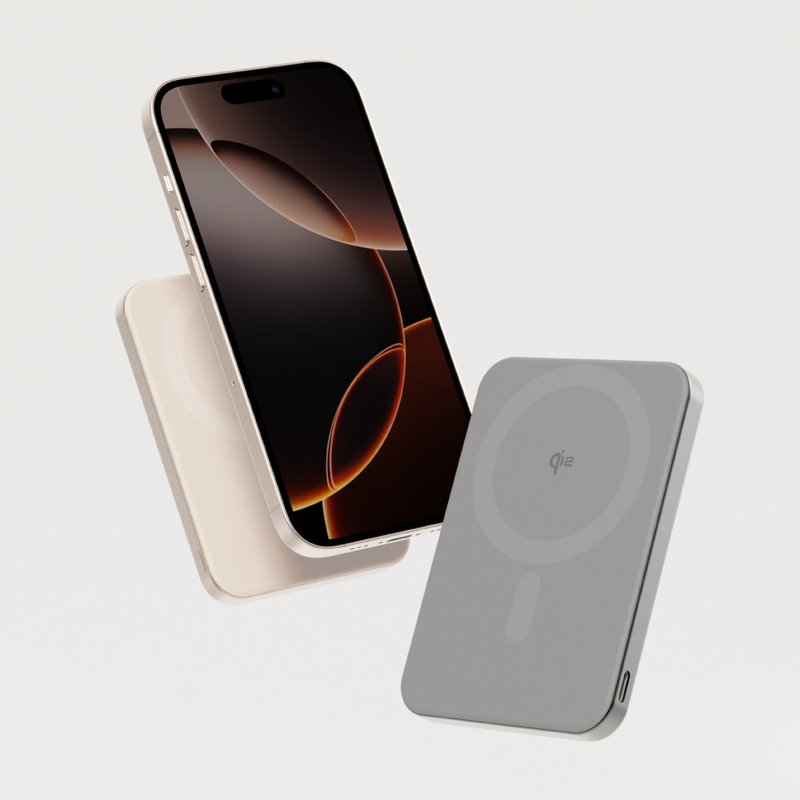 Allite LITE 超薄充 5000 mAh Qi2 磁吸支架行動電源 - 行動電源/充電線 - 其他材質 多色