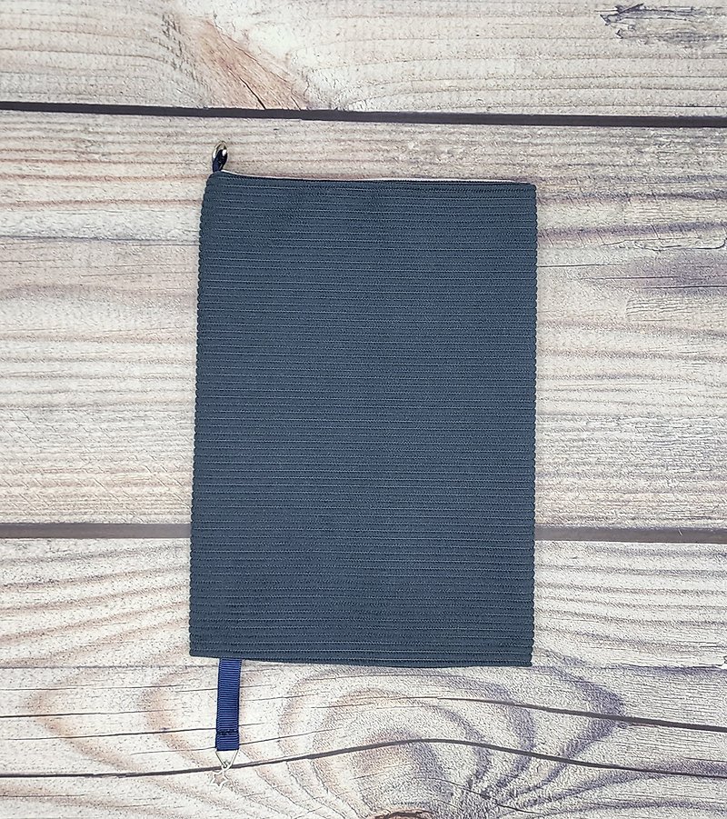 Book Cover/Book Jacket - Navy Blue Corduroy - 書衣/書套 - 其他材質 