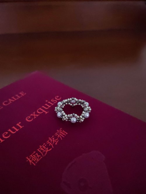 Rosa gallica | 編織珠寶飾品訂製 Samantha 戒指 - 手工編織珠寶