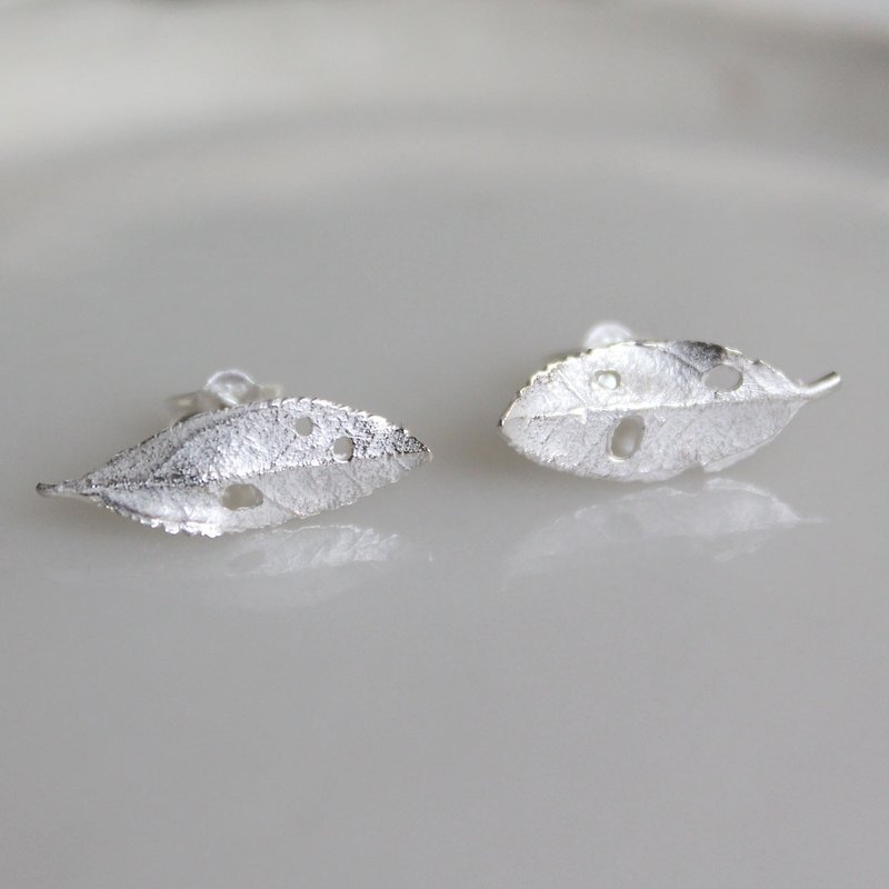 Blossom leaf earrings - Earrings & Clip-ons - Sterling Silver Silver