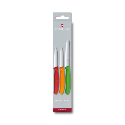 城市視角 VICTORINOX 瑞士維氏 餐刀組 綠桔紅 6.7116.32