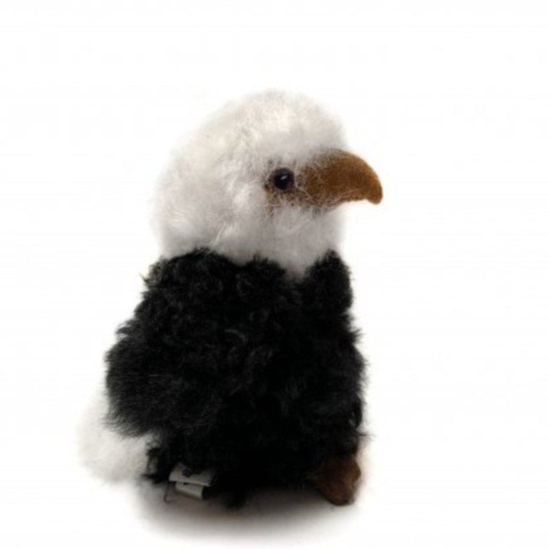 Fluffy Mini Eagle - Stuffed Dolls & Figurines - Eco-Friendly Materials Black