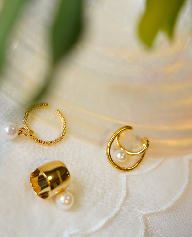 order page earcuffs - 耳環/耳夾/耳骨夾 - 其他金屬 金色