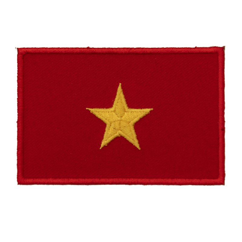 VIETNAM  越南 國旗 刺繡布章 刺繡徽章 熨斗袖標 布藝識別章 熱 - 徽章/別針 - 繡線 多色