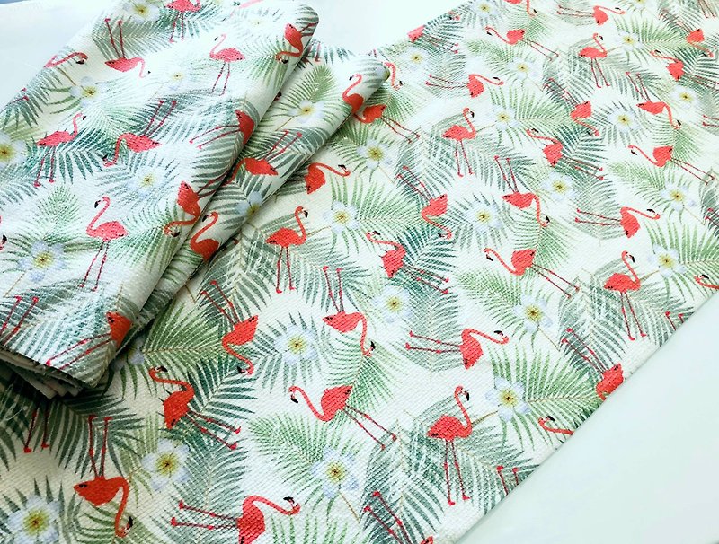 BLR Sports Towel LeLe Co-branded Flamingo MC04 - Towels - Polyester Green
