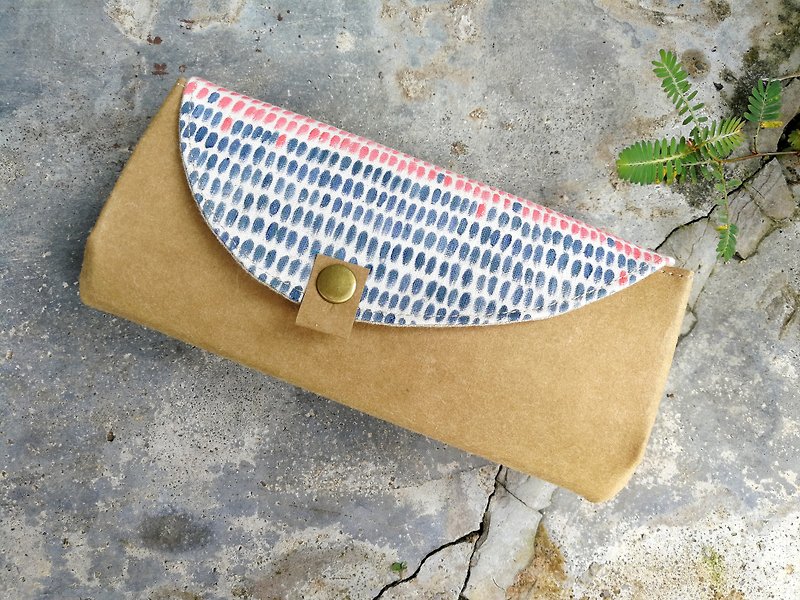 【With the series of painted red and blue point organ wallet - กระเป๋าสตางค์ - กระดาษ 