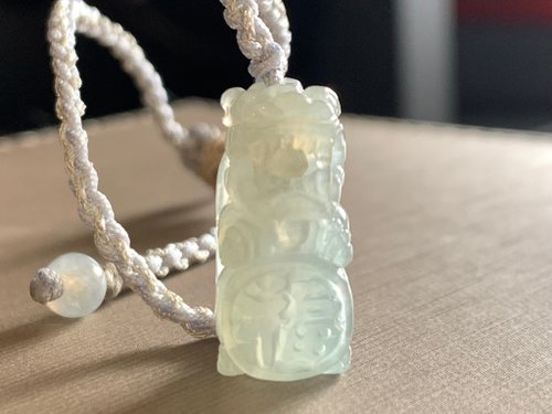 淳玉晶品坊 免費開光 快速出貨 天然A貨緬甸玉糯種翡翠 招財貔貅手鍊 手工雕