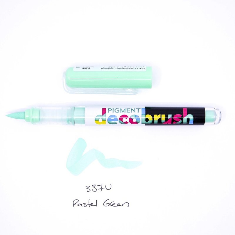 Pastel Green (337U) DecoBrush Pigment Liquid Acrylic Brush - Other Writing Utensils - Plastic Green