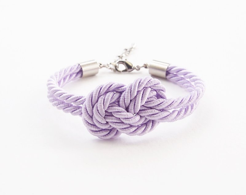 Lilac infinity knot bracelet - Bracelets - Other Materials Purple