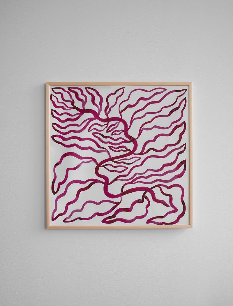 Linnéa Andersson - 瑞典藝術家設計海報 PINK AQUARELLE POSTER - 海報/掛畫/掛布 - 紙 