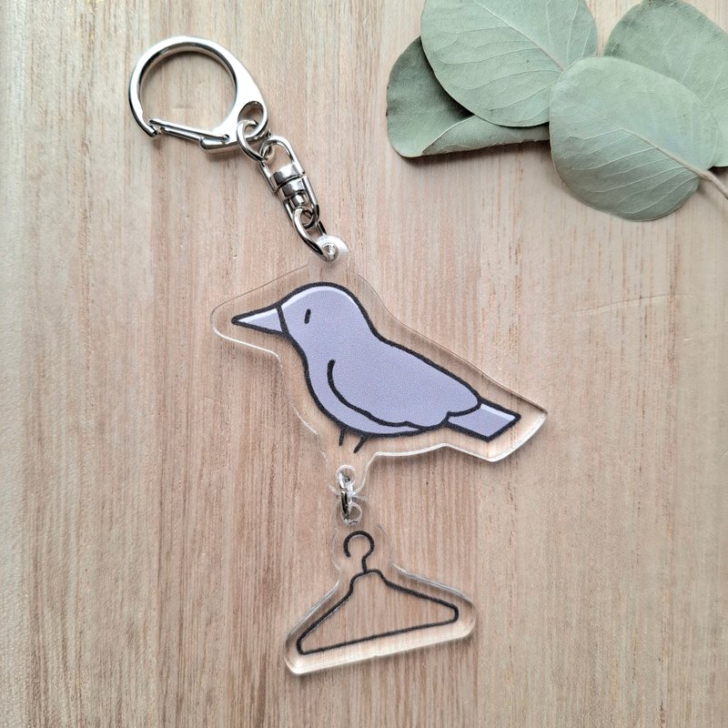 カラスくんゆらゆらアクリルキーホルダー - 鑰匙圈/鑰匙包 - 壓克力 