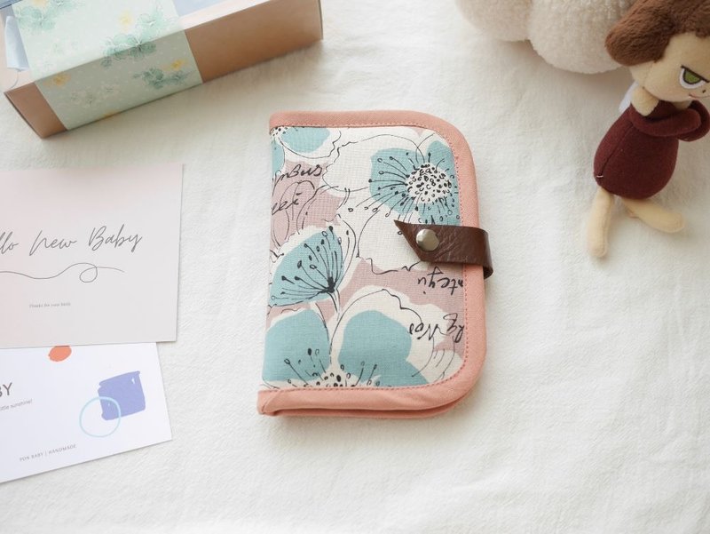 Passport cover passport holder universal cover flower style - ที่เก็บพาสปอร์ต - ผ้าฝ้าย/ผ้าลินิน สึชมพู