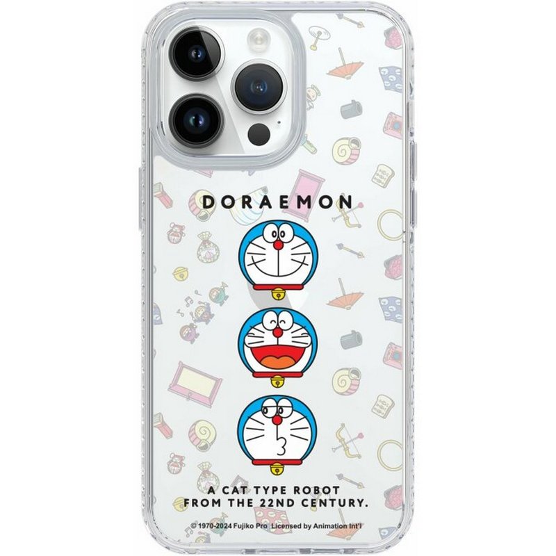 Doraemon Pattern iPhone16Samsungs24GoldenCase/MirrorCase/HybridPlus - Phone Cases - Plastic Multicolor