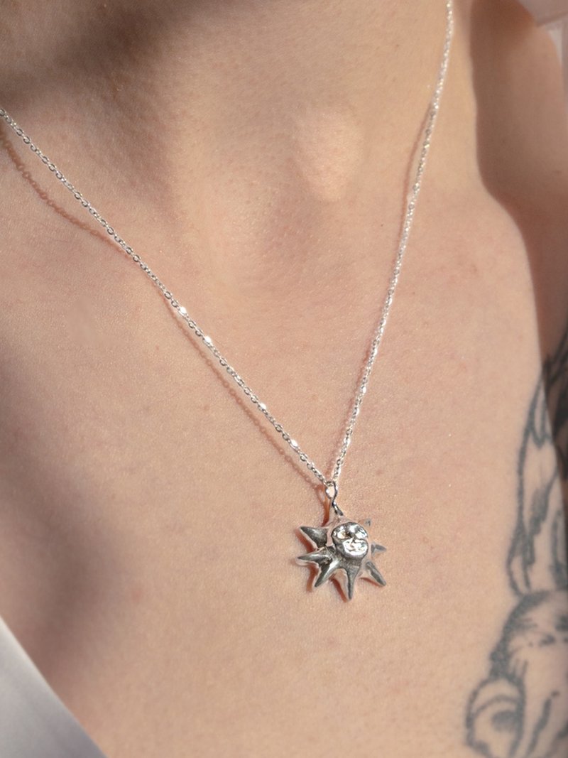 (K-pop Super Junior Ryeowook Featured) Baby Apollo Necklace -  Silver - 項鍊 - 純銀 銀色