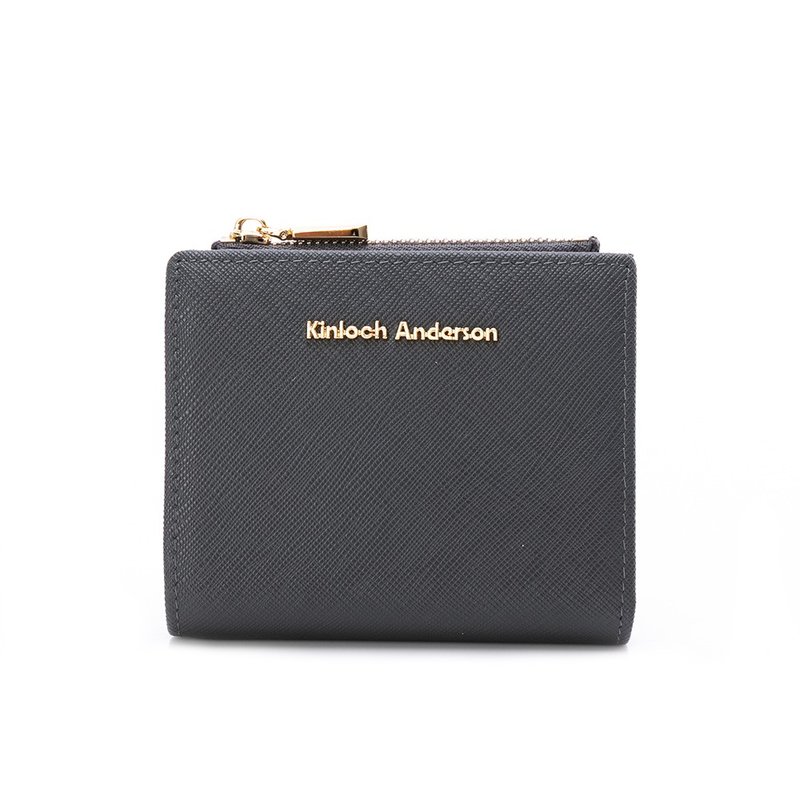 【Kinloch Anderson】Enid 經典壓釦式短夾-夜礦灰 - 銀包 - 人造皮革 灰色