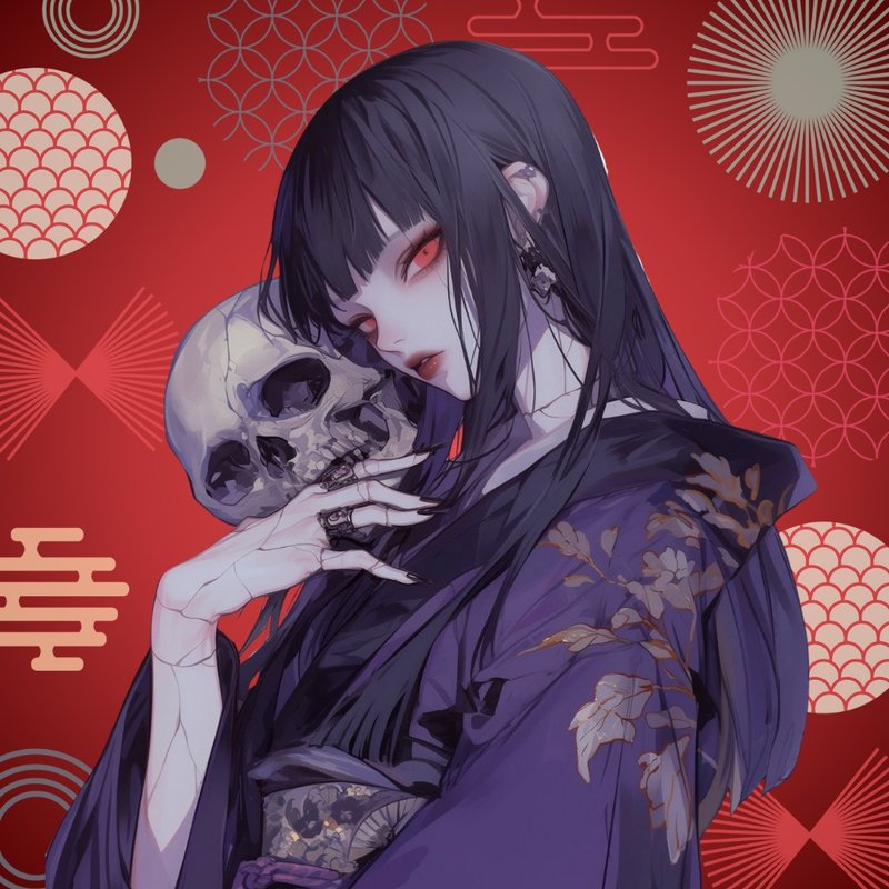 NaChiオリジナルステッカー【六条御息所】 - 貼紙 - 紙 紫色