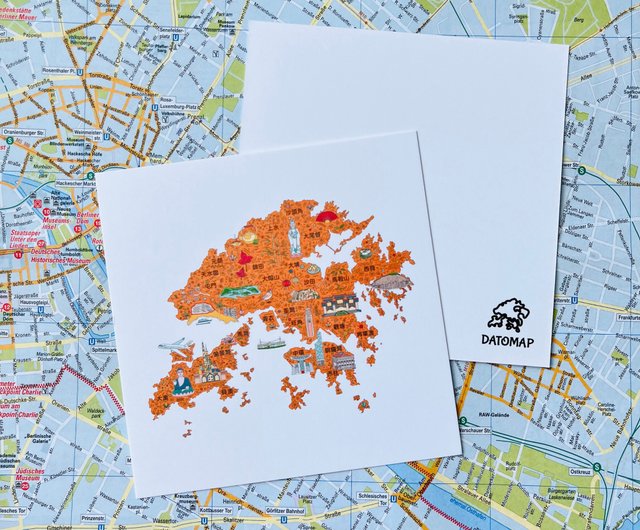 香港の観光スポットのポストカード - ショップ DATOMAP はがき